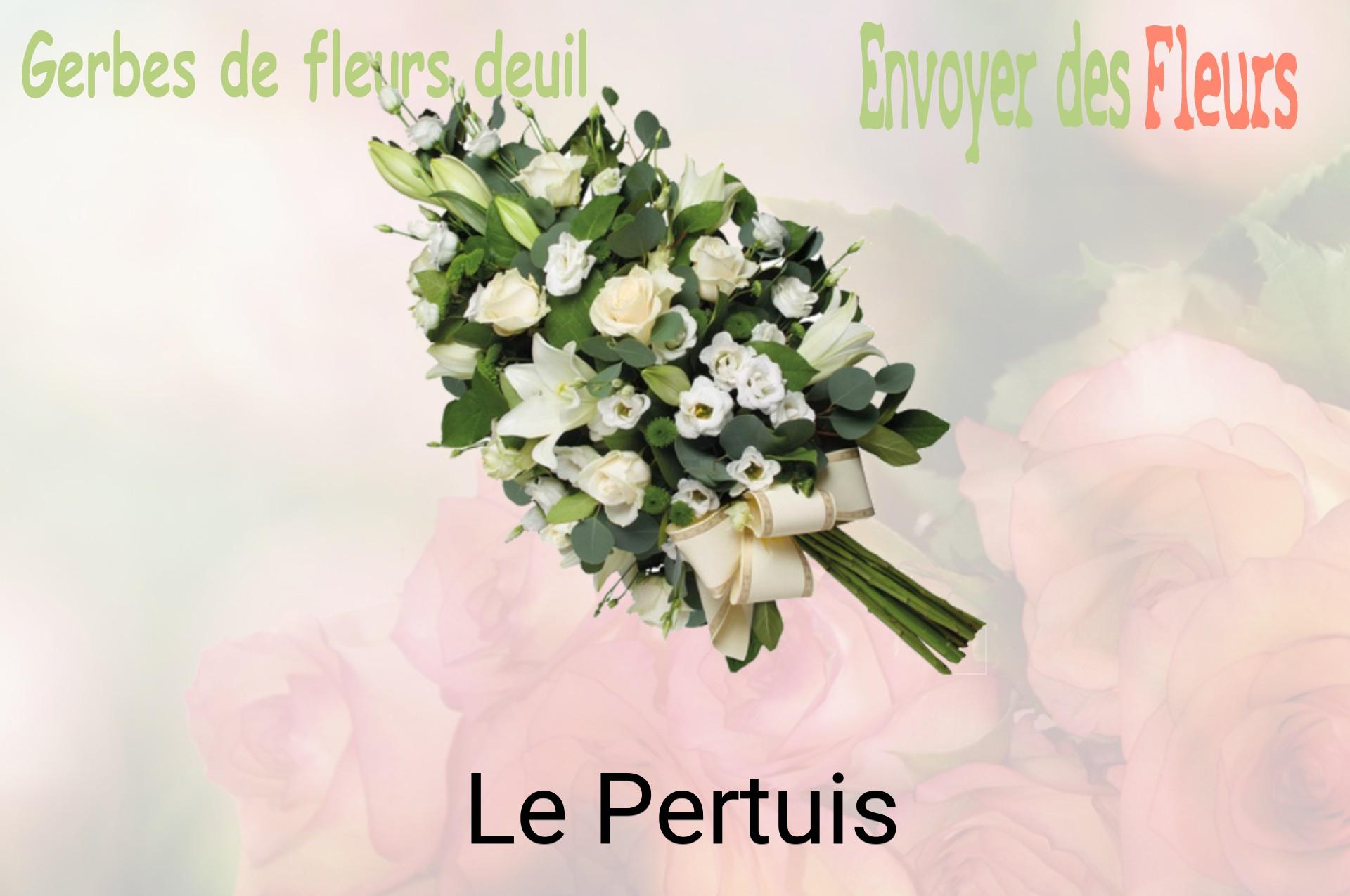 Gerbe de fleurs de deuil livrée à Le Pertuis